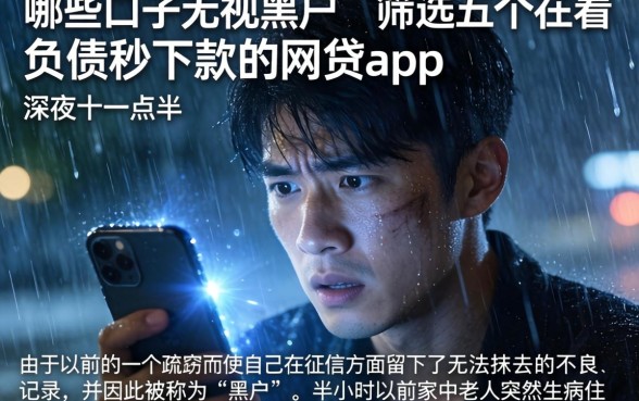 哪些口子无视黑户，筛选五个不看负债秒下款的网贷app
