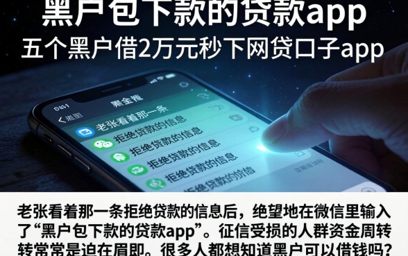 黑户包下款的贷款app,概括五个黑户借2万元秒下网贷口子app