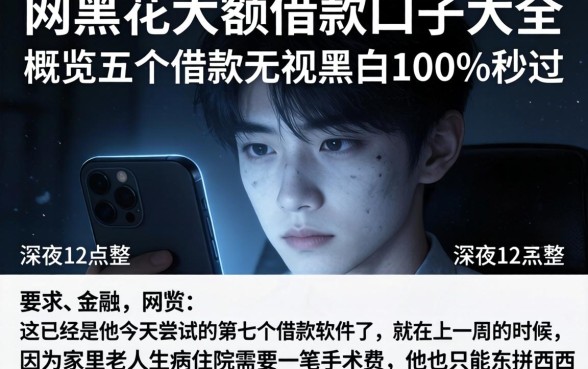 网黑花大额借款口子大全,概览五个借款无视黑白100%秒过