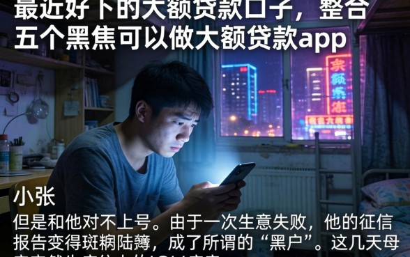 最近好下的大额贷款口子，整合五个黑户可以做大额贷款app