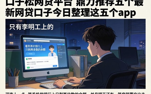 口子松的网贷平台，鼎力推荐五个最新网贷口子今日整理这五个app