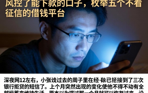 风控了能下款的口子，枚举五个不看征信的借钱平台