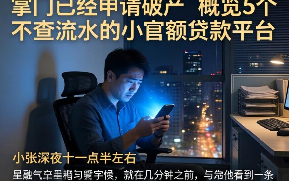 掌门已经申请破产，概览5个不查流水的小额度贷款平台
