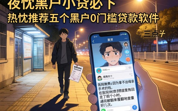夜间黑户小贷必下，热忱推荐五个黑户0门槛贷款软件