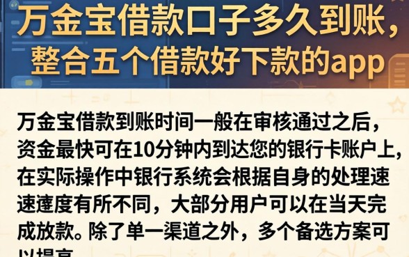 万金宝借款口子多久到账，整合五个借款好下款的app