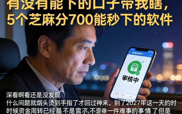 有没有能下的口子带我瞎，详尽说明5个芝麻分700能秒下的软件