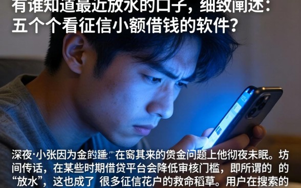 有谁知道最近放水的口子,细致阐述五个不看征信小额借钱的软件