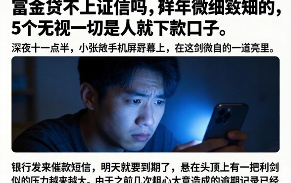 富金贷不上征信吗,细致阐述5个无视一切是人就下款口子