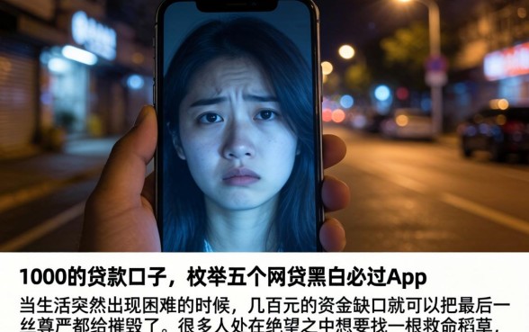 1000的贷款口子，枚举五个网贷黑户必过app