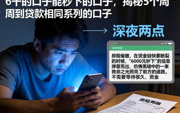 6千的口子能秒下的口子,揭秘5个周周到贷款相同系列的口子
