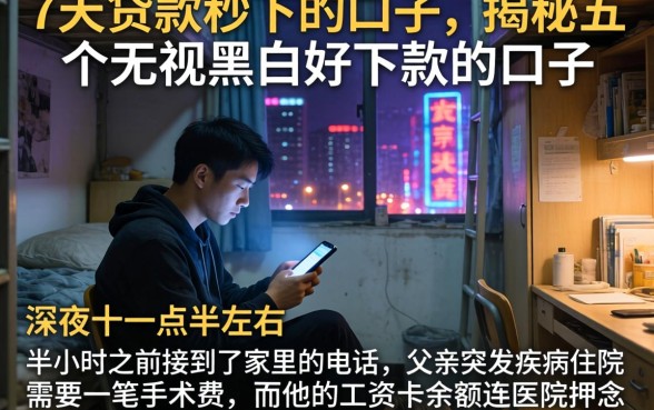 7天贷款秒下的口子，揭秘五个无视黑白好下款的口子