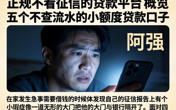 正规不看征信的贷款平台，概览五个不查流水的小额度贷款口子