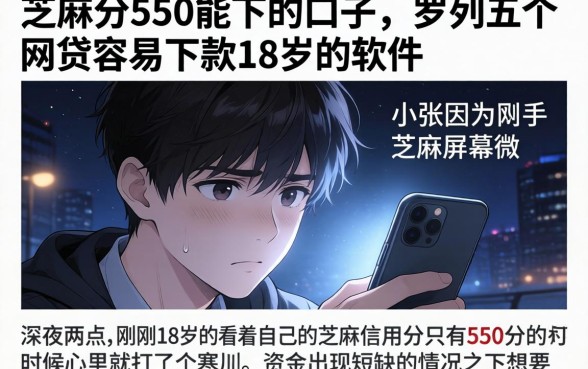 芝麻分550能下的口子，罗列五个网贷容易下款18岁的软件