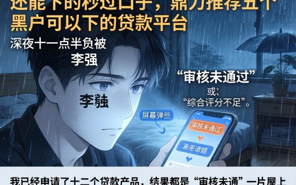 还能下的秒过口子，鼎力推荐五个黑户可以下的贷款平台