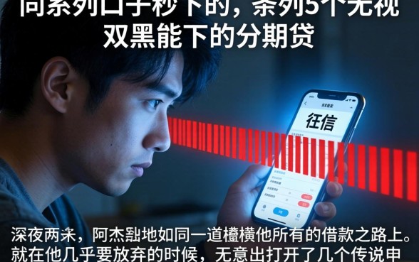 同系列口子秒下的，条列5个无视双黑能下的分期贷