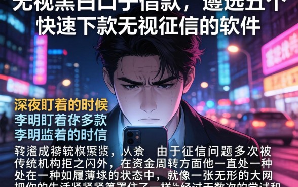 无视黑白口子借款，遴选五个快速下款无视征信的软件