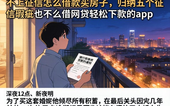 不上征信怎么借款买房子，归纳五个征信瑕疵也能借网贷轻松下款的app