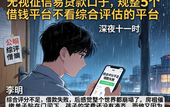 无视征信易贷款口子，规整5个借钱平台不看综合评估的平台