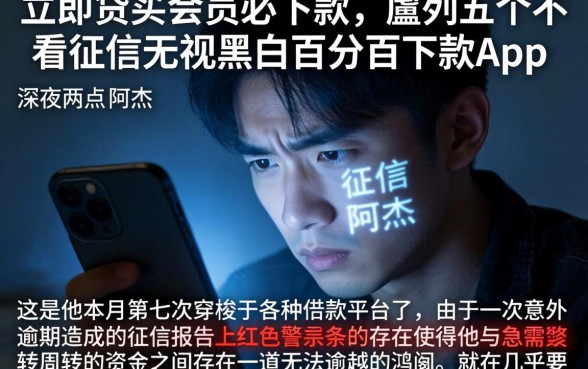 立即贷买会员必下款，胪列五个不看征信无视黑白百分百下款app