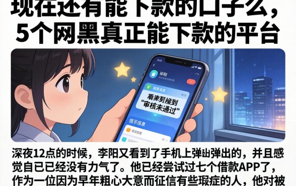 现在还有能下款的口子么,概括5个网黑真正能下款的平台