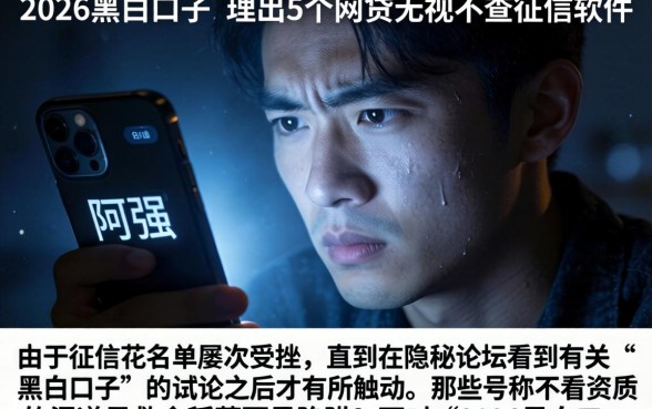 2026黑白口子，理出5个网贷无视不查征信软件