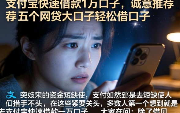 支付宝快速借款1万口子，诚意推荐五个网贷大口子轻松借口子