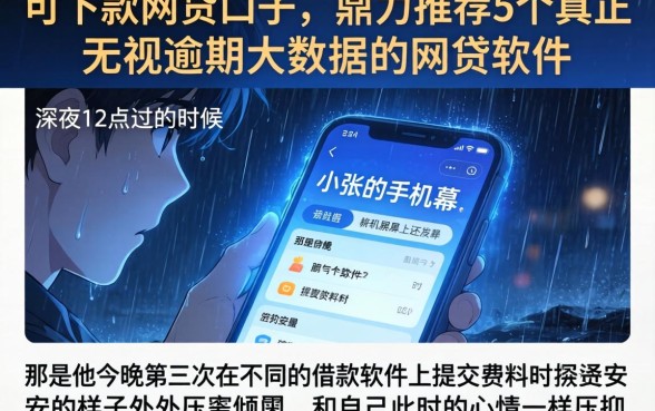 可下款的网贷口子，鼎力推荐5个真正无视逾期大数据的网贷软件