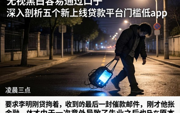 无视黑白容易通过的口子，深入剖析五个新上线贷款平台门槛低app