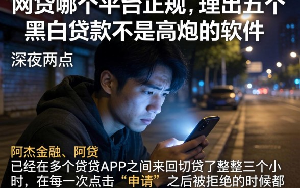 网贷哪个平台正规，理出五个黑白贷款不是高炮的软件