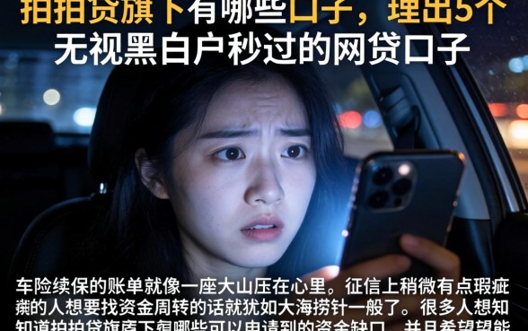 拍拍贷旗下有哪些的口子，理出5个无视黑白户秒过的网贷口子