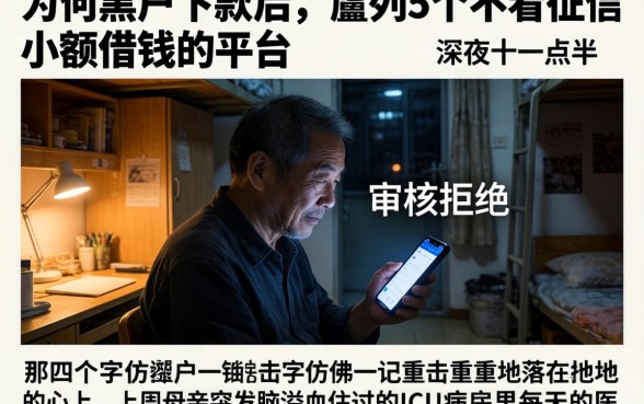 为何黑户下款后,胪列5个不看征信小额借钱的平台