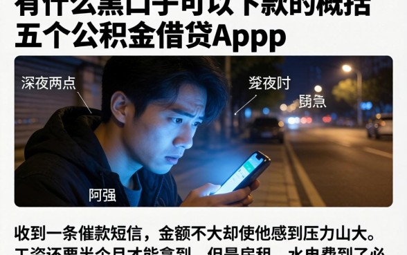 有什么黑口子可以下款的，概括五个公积金借钱app
