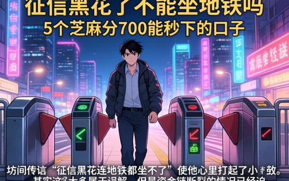 征信黑花了不能坐地铁吗,归纳5个芝麻分700能秒下的口子