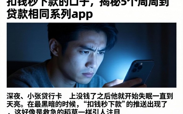 扣钱秒下款的口子，揭秘5个周周到贷款相同系列的app