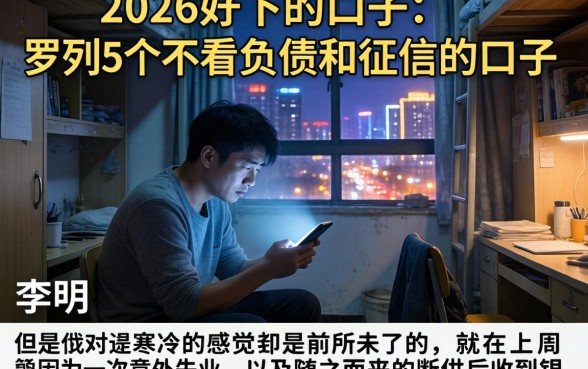 2026好下的口子，罗列5个不看负债和征信的口子