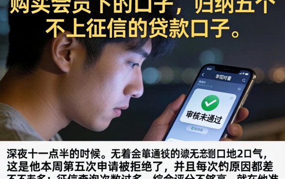 购买会员下的口子，归纳五个不上征信的贷款口子