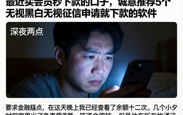 最近买会员秒下款的口子，诚意推荐5个无视黑白无视征信申请就下款的软件