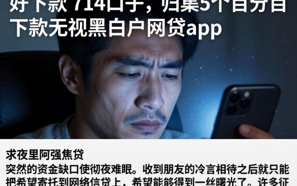 好下款的714口子，归集5个百分百下款无视黑白户网贷app