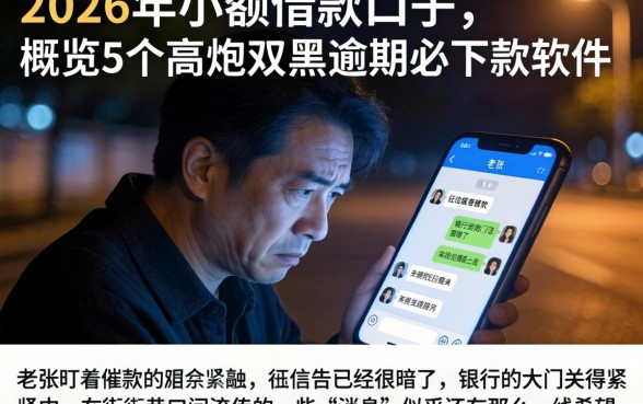 2026年小额借款口子，概览5个高炮双黑逾期必下款软件