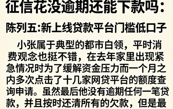 征信花没逾期还能下款吗,陈列五个新上线贷款平台门槛低口子
