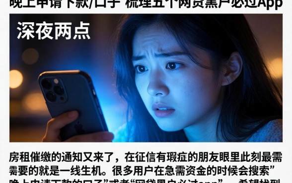 晚上申请下款的口子，梳理五个网贷黑户必过app