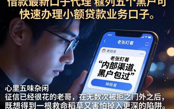 借款最新口子代理，胪列五个黑户可快速办理小额贷款业务的口子