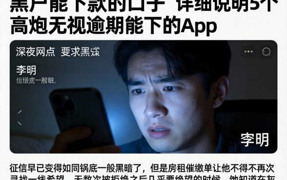 黑户能下款的口子，详尽说明5个高炮无视逾期能下的app