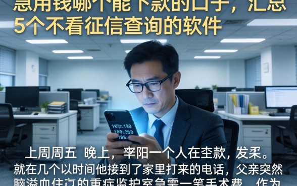 急用钱哪个能下款的口子，汇总5个不看征信查询的软件