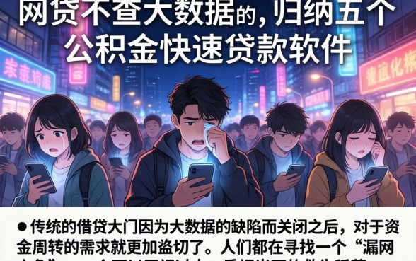 网贷不查大数据的，归纳五个公积金快速贷款软件