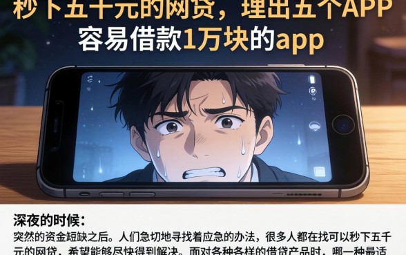 秒下五千元的网贷，理出五个APP容易借款1万块的app