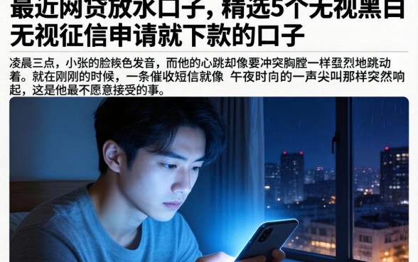 最近网贷放水的口子，精选5个无视黑白无视征信申请就下款的口子