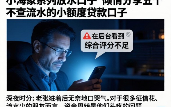 小海象系列放水口子，倾情分享五个不查流水的小额度贷款口子