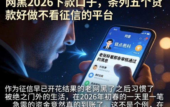 网黑2026下款的口子,条列五个贷款好做不看征信的平台