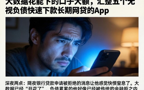 大数据花能下的口子大额，汇整五个无视负债快速下款长期网贷的app